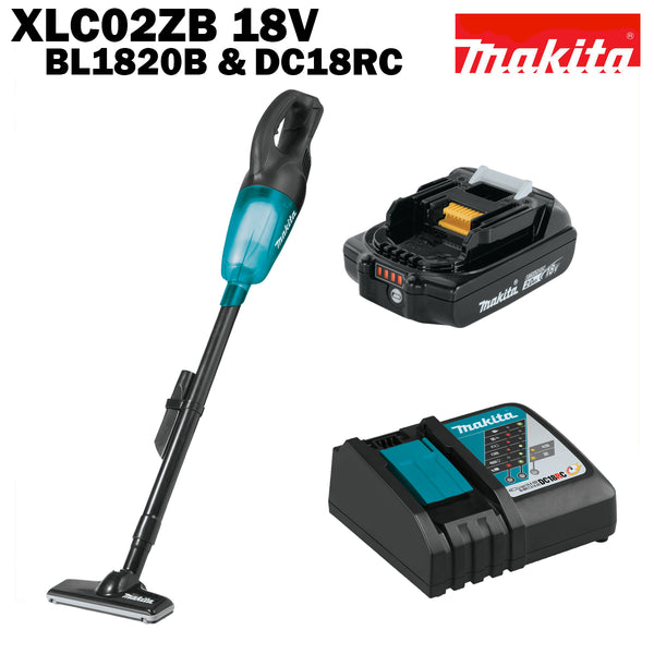 マキタ 掃除機 クリーナー 充電式 コードレス 18V MAKITA XLC02ZB バッテリー BL1820B 充電器 DC18RC セット