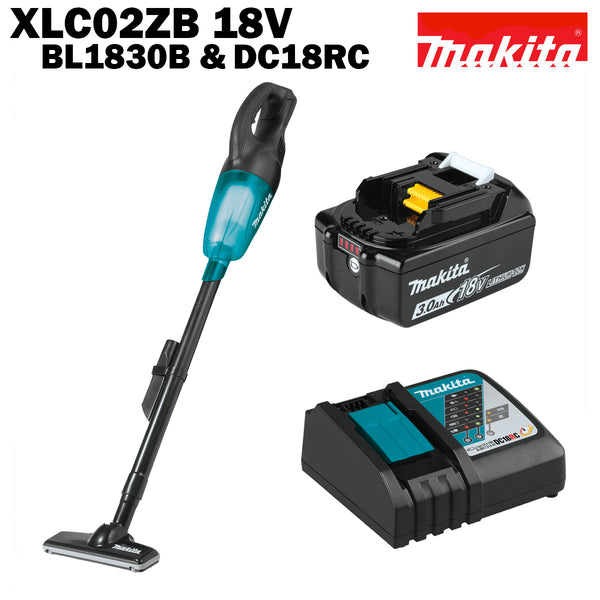 マキタ 掃除機 クリーナー 充電式 コードレス 18V MAKITA XLC02ZB バッテリー BL1830B 充電器 DC18RC セット