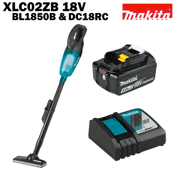 マキタ 掃除機 クリーナー 充電式 コードレス 18V MAKITA XLC02ZB バッテリー BL1850B 充電器 DC18RC セット