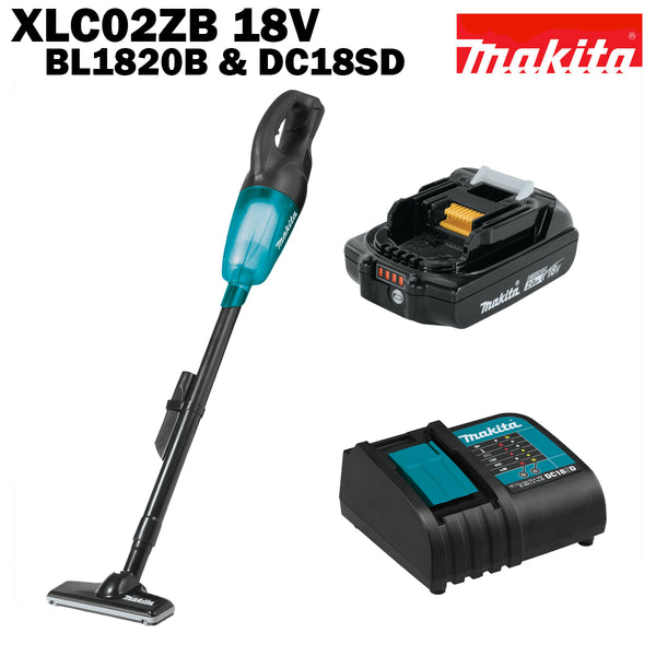 マキタ 掃除機 クリーナー 充電式 コードレス 18V MAKITA XLC02ZB バッテリー BL1820B 充電器 DC18SD セット