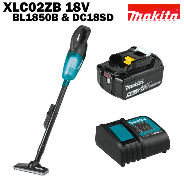 マキタ 掃除機 クリーナー 充電式 コードレス 18V MAKITA XLC02ZB バッテリー BL1850B 充電器 DC18SD セット